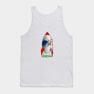 Cats Not Allowed In Rocket (Calico Kitty) Tank Top